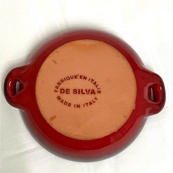 De Silva Terra Cotta Red Soup Bowl Italy - Picture 4 of 6